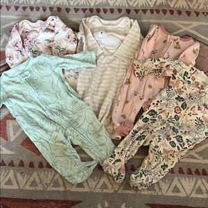 3 month baby footies and gowns